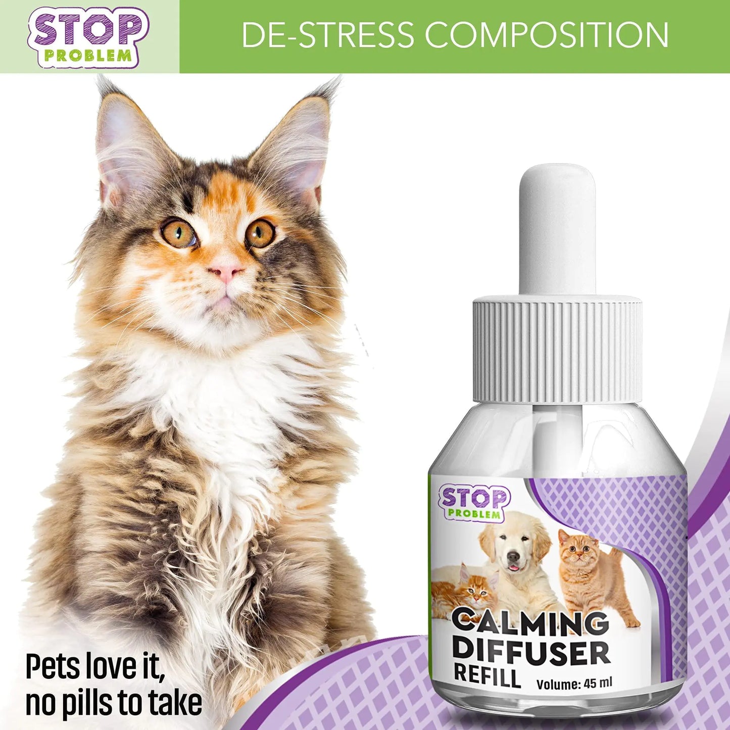 Cat Calming Diffuser Pet Anti Anxiety Feline Pheromones Plug in Stress Relief Fair Prices Online