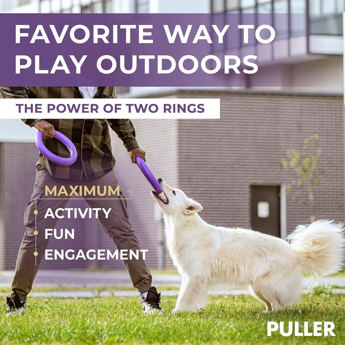 Puller Outdoor Dog Ring Toys Dog Fetch for Large Dogs Standard Size 2 Rings Fair Prices Online