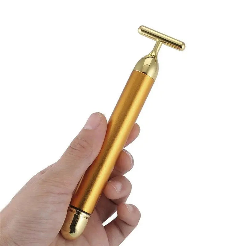 Energy 24K Gold T Beauty Bar Facial Roller Massager - Fair Prices Online