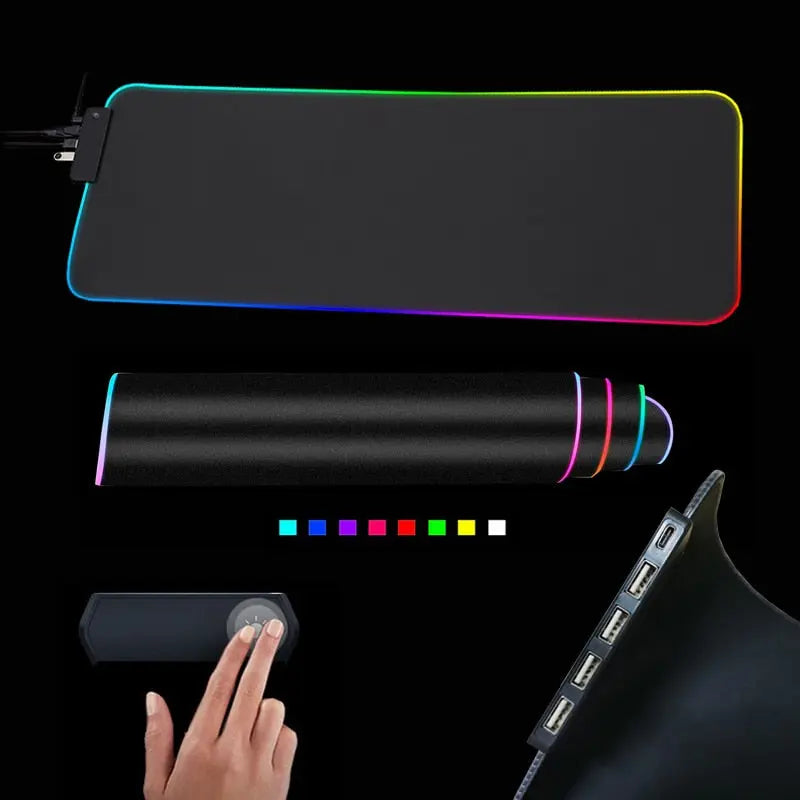 RGB Mouse Pad with Cable - Fair Prices Online