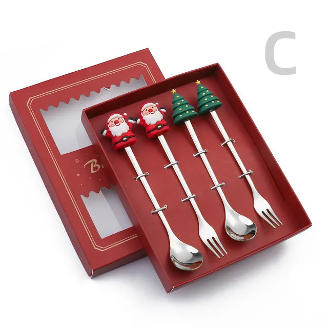 Christmas Cutlery Set: Festive Spoon and Fork Fair Prices Online