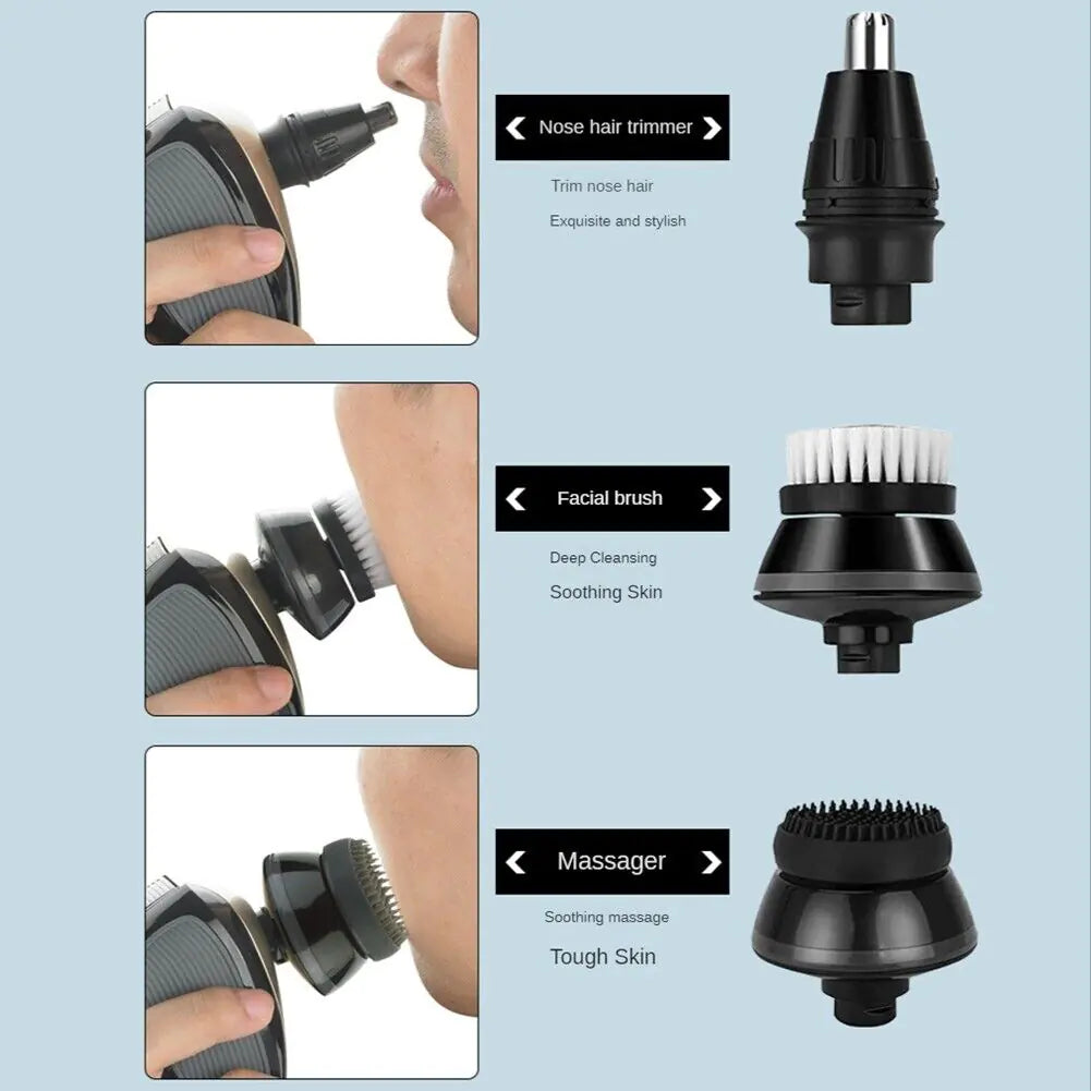 5-in-1 Rotary Electric Shaver 4D Rechargeable Bald Head Hair Beard Trimmer Razor Fair Prices Online