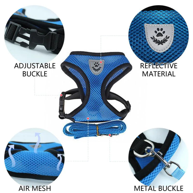 Cat Dog Pet Harness Adjustable Control Vest Dogs Reflective S M L XL Leash Fair Prices Online