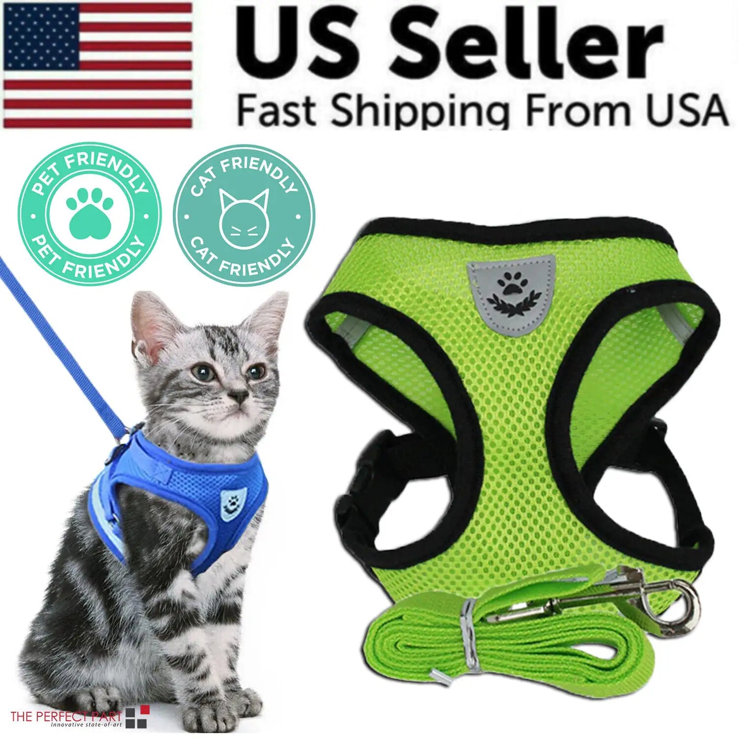 Cat Dog Pet Harness Adjustable Control Vest Dogs Reflective S M L XL Leash Fair Prices Online