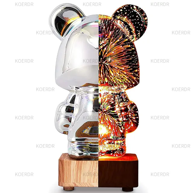 3D Fireworks Bear Night Light Projection Fair Prices Online