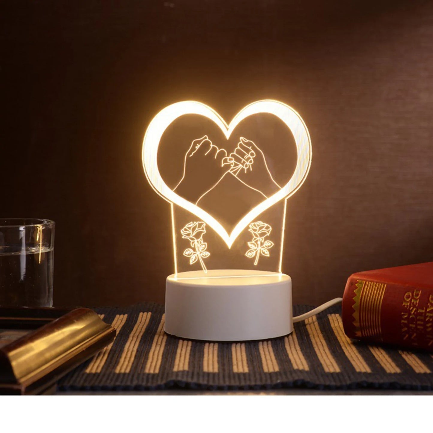 USB Acrylic 3D Night Light Lamp Fair Prices Online